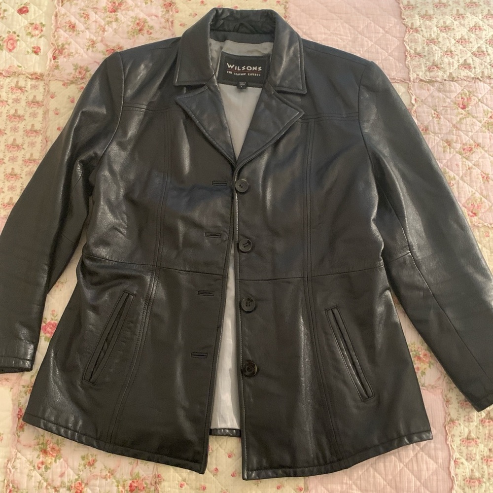 🖤SOLD🖤 Wilson’s black leather coat size L